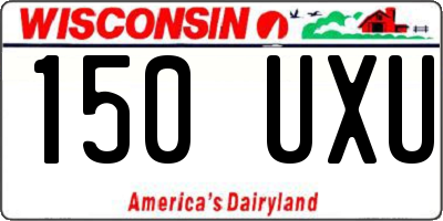 WI license plate 150UXU