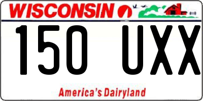 WI license plate 150UXX