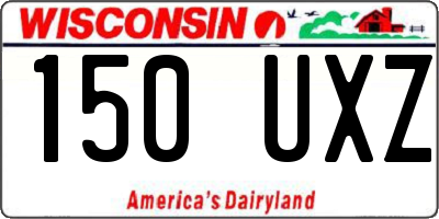 WI license plate 150UXZ