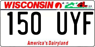 WI license plate 150UYF
