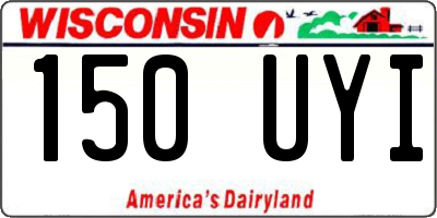 WI license plate 150UYI