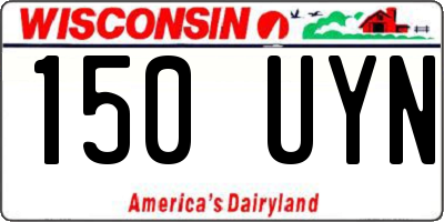 WI license plate 150UYN