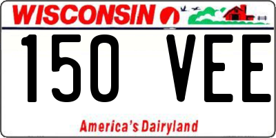 WI license plate 150VEE