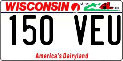WI license plate 150VEU