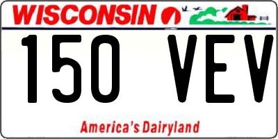 WI license plate 150VEV