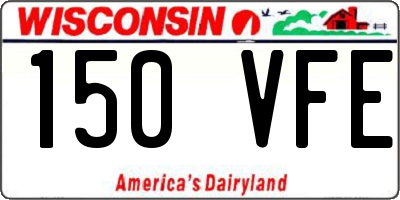 WI license plate 150VFE