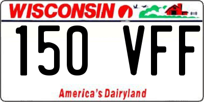 WI license plate 150VFF