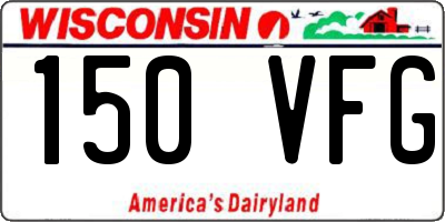 WI license plate 150VFG