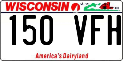 WI license plate 150VFH