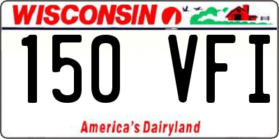 WI license plate 150VFI