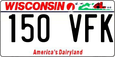 WI license plate 150VFK