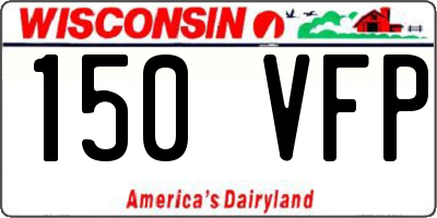 WI license plate 150VFP