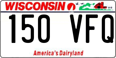 WI license plate 150VFQ