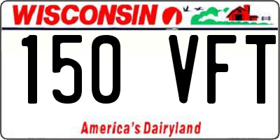 WI license plate 150VFT