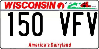 WI license plate 150VFV