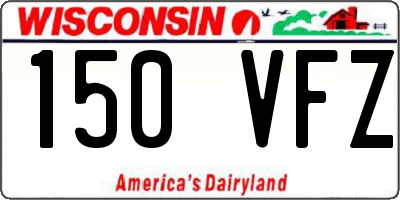 WI license plate 150VFZ