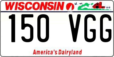 WI license plate 150VGG