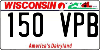 WI license plate 150VPB