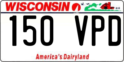 WI license plate 150VPD