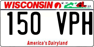 WI license plate 150VPH