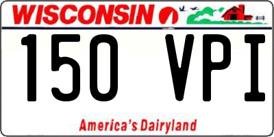 WI license plate 150VPI