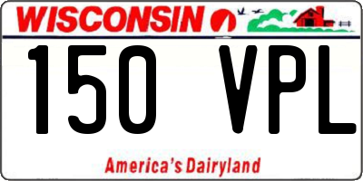 WI license plate 150VPL