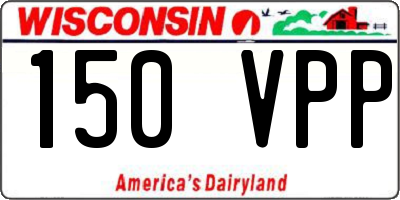 WI license plate 150VPP