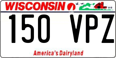 WI license plate 150VPZ