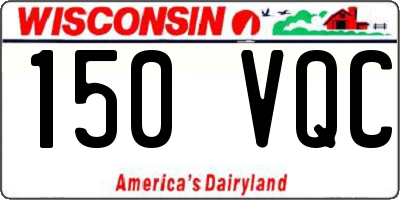 WI license plate 150VQC