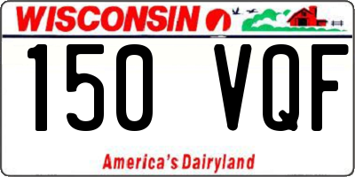 WI license plate 150VQF