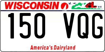 WI license plate 150VQG