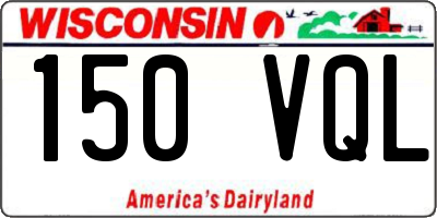 WI license plate 150VQL