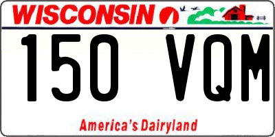 WI license plate 150VQM