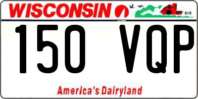 WI license plate 150VQP