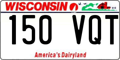 WI license plate 150VQT