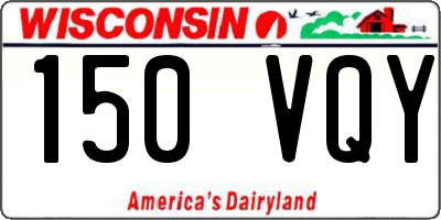 WI license plate 150VQY