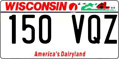 WI license plate 150VQZ