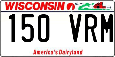 WI license plate 150VRM