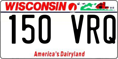 WI license plate 150VRQ