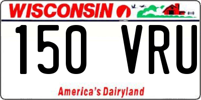 WI license plate 150VRU