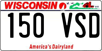 WI license plate 150VSD