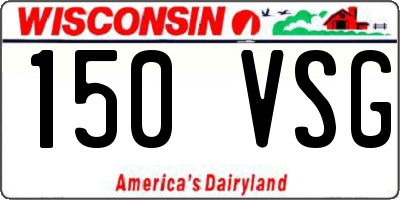 WI license plate 150VSG