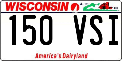 WI license plate 150VSI
