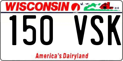 WI license plate 150VSK