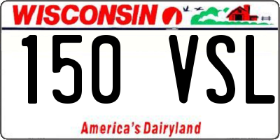 WI license plate 150VSL
