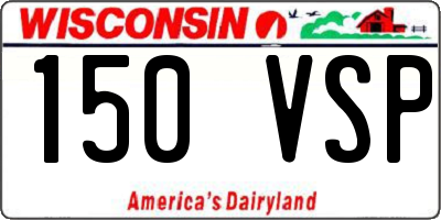 WI license plate 150VSP