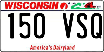 WI license plate 150VSQ