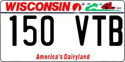 WI license plate 150VTB