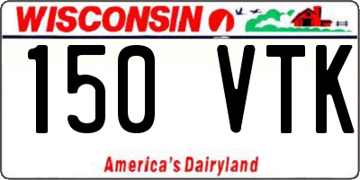 WI license plate 150VTK