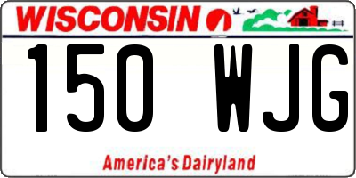 WI license plate 150WJG